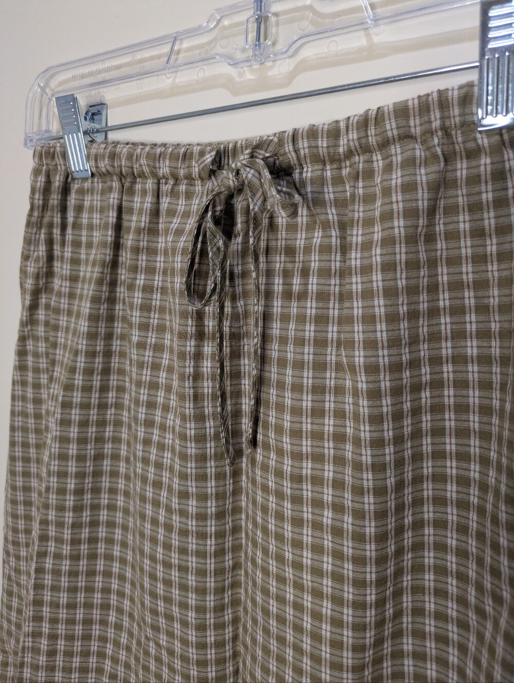 Rhythm Palmer Check Plaid Ruffle Maxi Skirt Sage Green Fall Cotton Small NWT - Picture 5 of 7